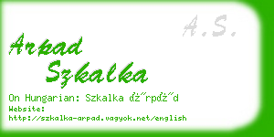 arpad szkalka business card